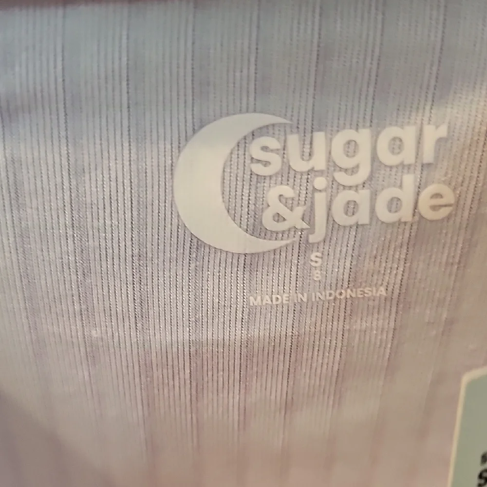 Sugar & Jade NWT Pastel Ombre Long Sleeve Top Tie Waist Size Small (8)